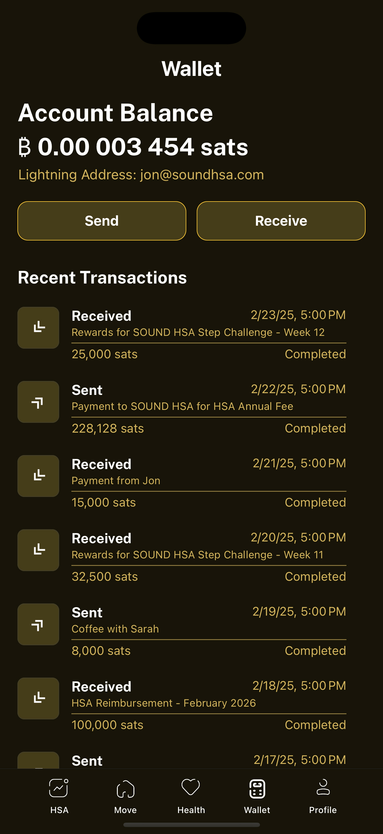 SOUND HSA Lightning Wallet